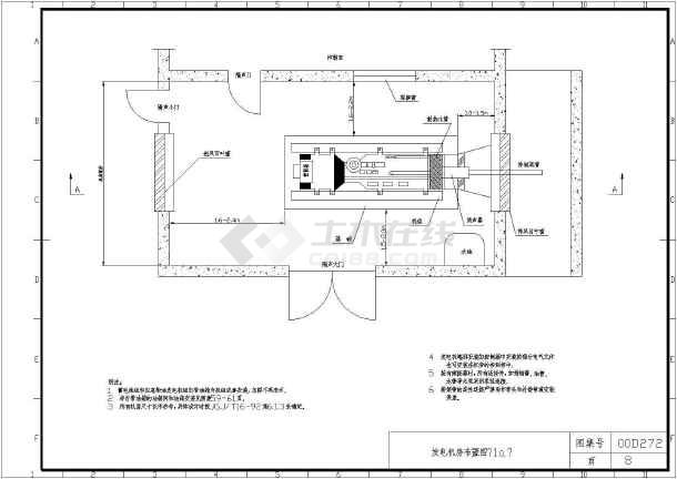 00D272应急柴油发电机组安装应用设计图(近百