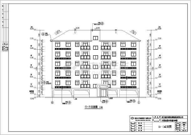清水小区五层住宅楼建筑设计施工图