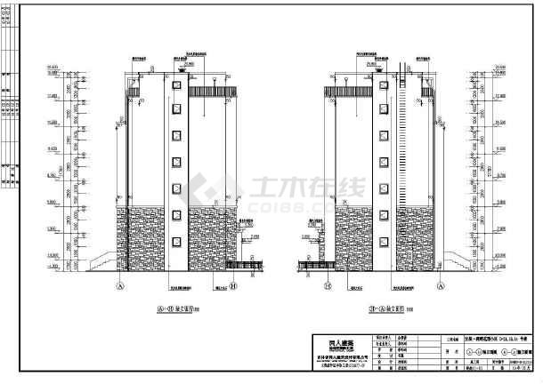 某地六层砌体结构住宅楼建筑设计方案图