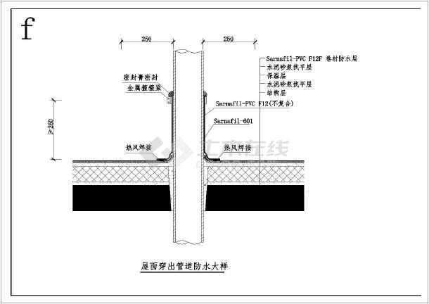 比较常用的各种类型屋面防水构造做法