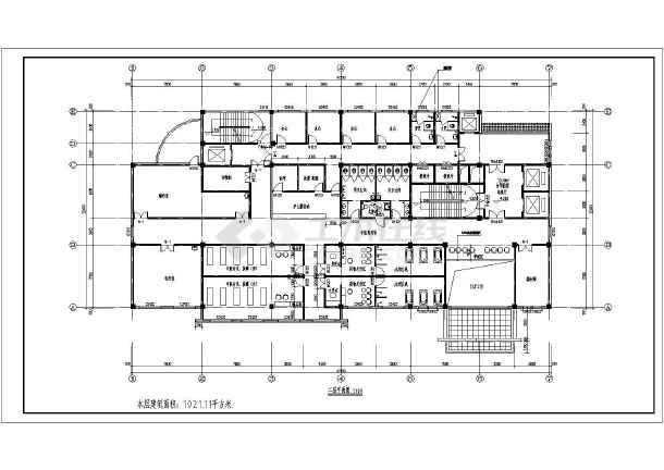 十一层医院康复楼建筑设计cad图纸