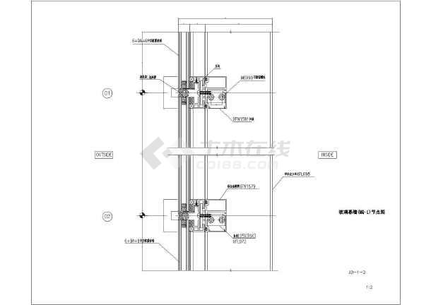 全隐框玻璃幕墙建筑设计及详细施工图图片2