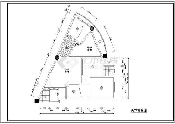 某三角房户型布置设计图(共2张)