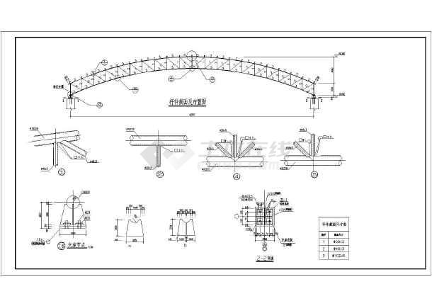 采用钢管结构厂棚的结构专业设计施工图纸