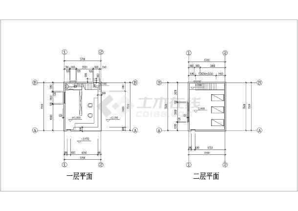 某地区学校造型门卫室建筑结构图纸