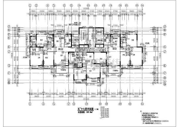 某市18层剪力墙结构住宅楼建筑设计方案图纸