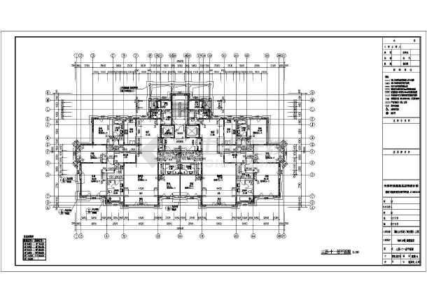 某住宅小区11层住宅楼建筑设计平面图