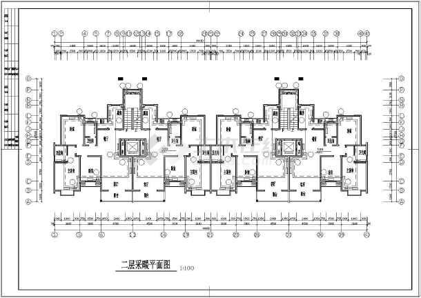 【扬州】某小区住宅楼采暖平面设计图_cad图