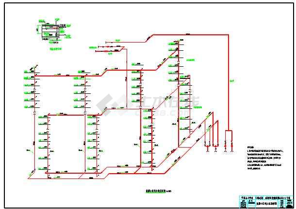某地建筑给排水设计详细图纸(含计算草图)