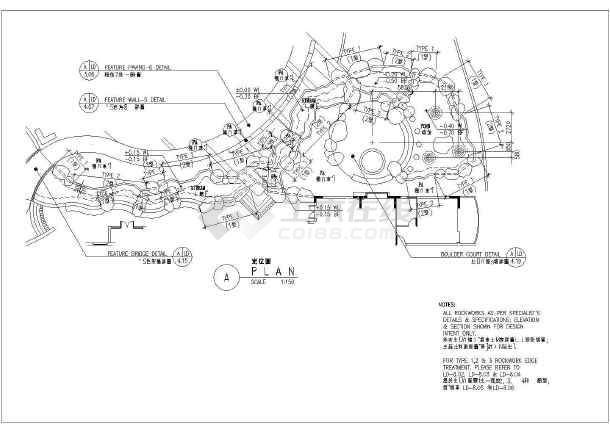 某地区21套溪流水池景观设计施工详图