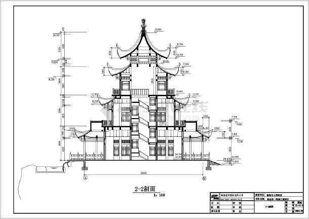 某地三层回雁峰和回雁阁古建筑施工图