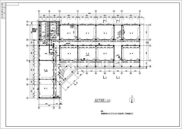 安徽省某地六层框架结构教学楼建筑设计施工图纸-图三