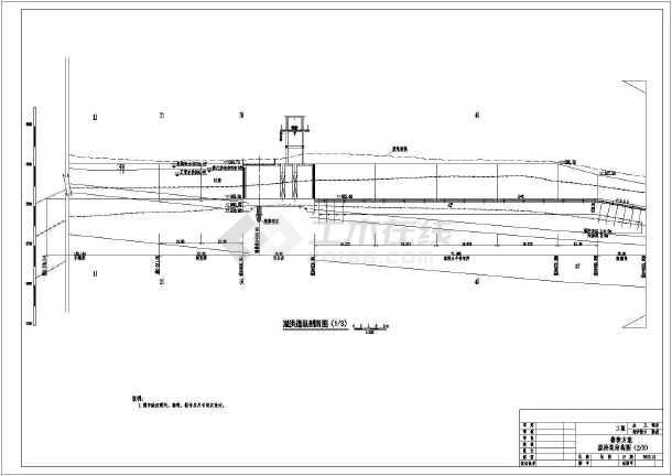 初步设计图纸,包含各种小件,本图纸包括:溢洪道平面布置图,溢洪道