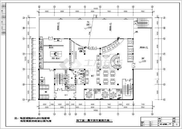 社区活动保健中心装修平面布置设计方案图纸