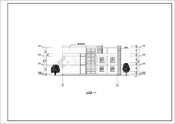 某地两层框架结构办公楼建筑设计方案图纸,该图纸包括:建筑各层平面图