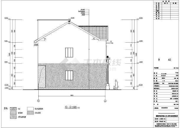 某地两层坡屋顶框架结构农民住宅建筑施工图
