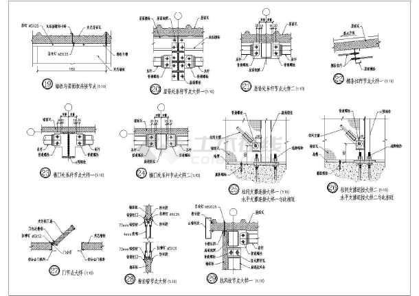 各种钢结构夹芯板收边节点构造详图图片3