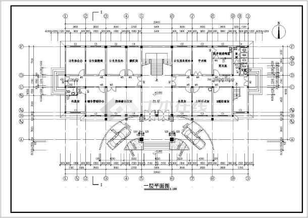 某四层框架结构办公楼建筑设计方案-图3