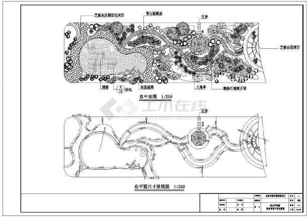 某小区全套室外景观绿化平面图,详图施工图图片2