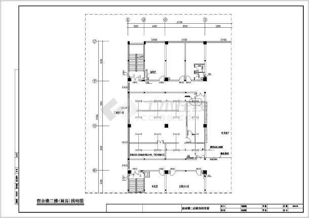 某学校厨房水电系统装修设计施工图_cad图纸