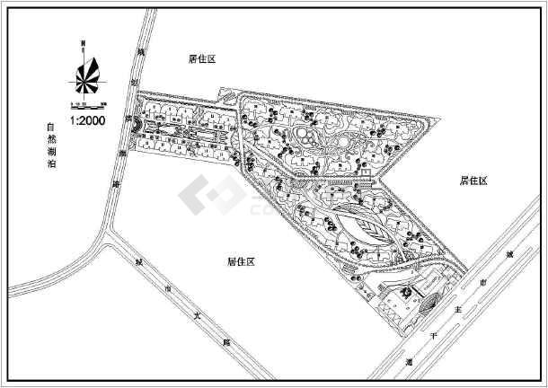 武汉庙山居住小区建筑设计总平面规划方案图图片1