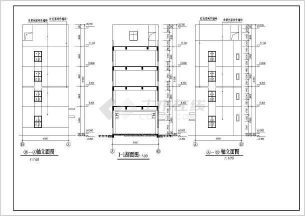 某地多层框架结构工厂仓库结构设计施工图