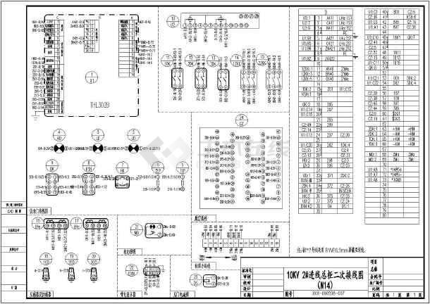 某10kv配电室一二次系统图电气设计图