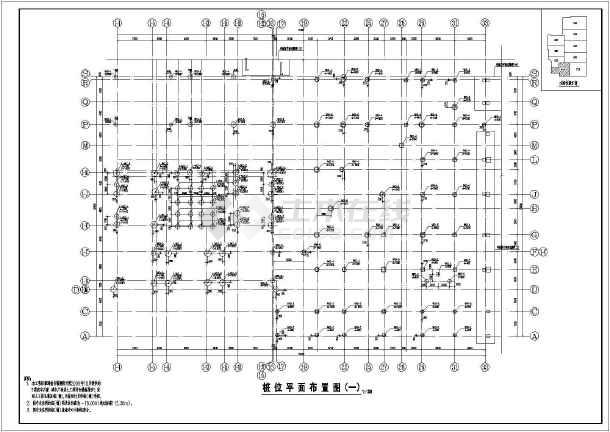 某项目人工挖孔桩桩基结构设计说明及桩基布置图