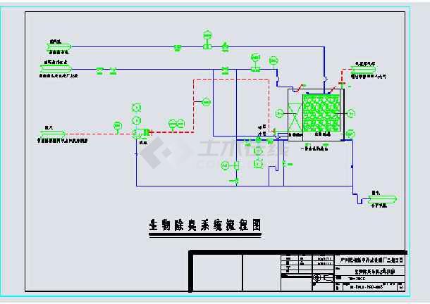 经典生物除臭图纸之流程工艺及施工图纸
