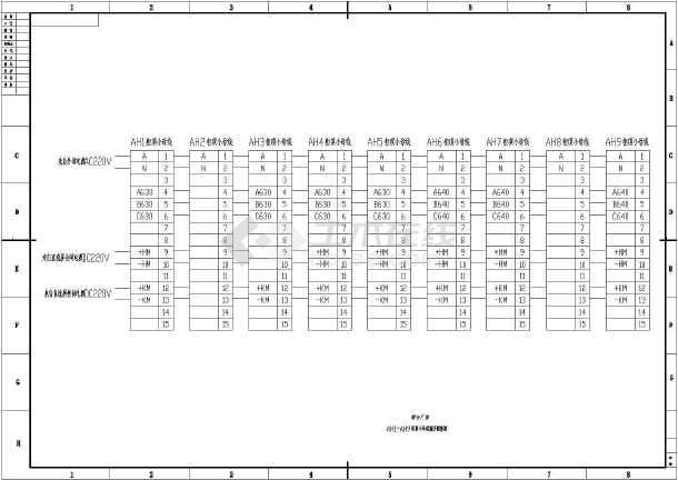 某联合厂房高压配电柜系统图(共8张)_cad图纸