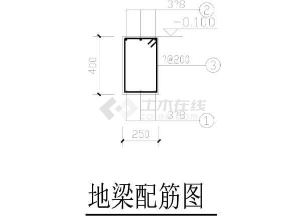 结构施工地梁配筋cad设计大样图