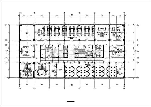 武汉市某多层办公楼建筑平面布置图纸