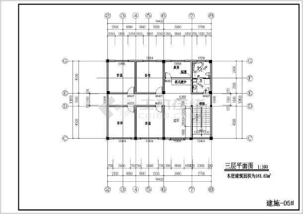 某农村四层框架结构住宅楼建筑设计方案图纸