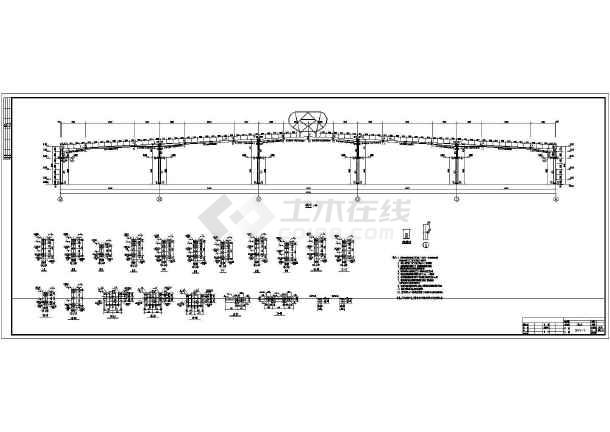 120米x200米门式轻钢结构厂房结构图纸