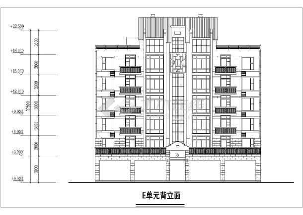 住宅小区单元住宅楼建筑设计平立面图