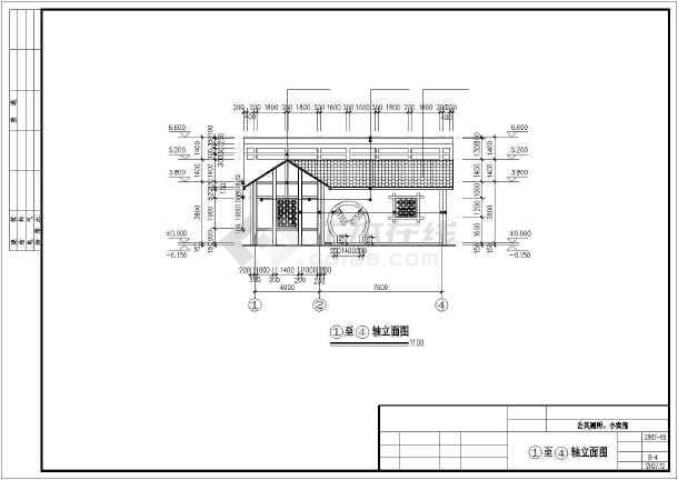 某旅游景点小卖部(带公厕)建筑设计施工图