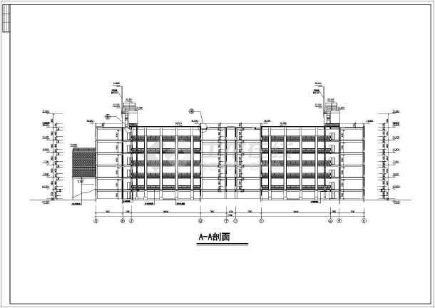 某5层框架结构中学教学楼综合楼建筑方案图