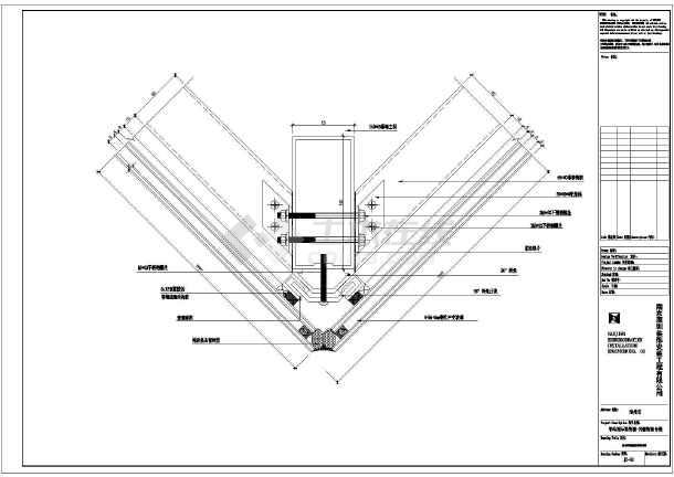 某办公楼玻璃幕墙建筑施工节点详图