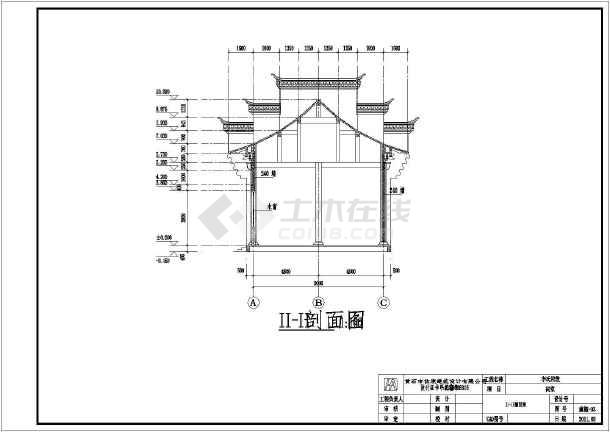 某仿古建筑(牌楼,戏台,祠堂)建筑设计方案图