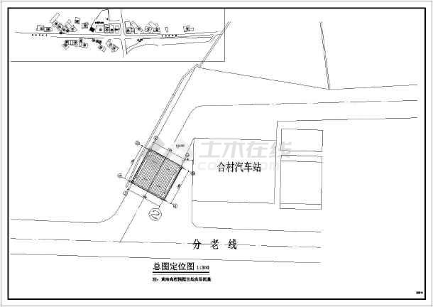 【浙江】金华市合村公交站建筑结构设计图图片3