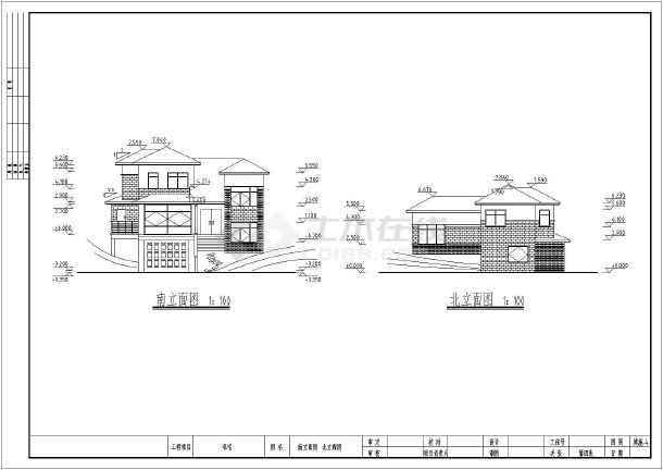 某地两层砖混结构私人别墅建筑施工图(带效果图)