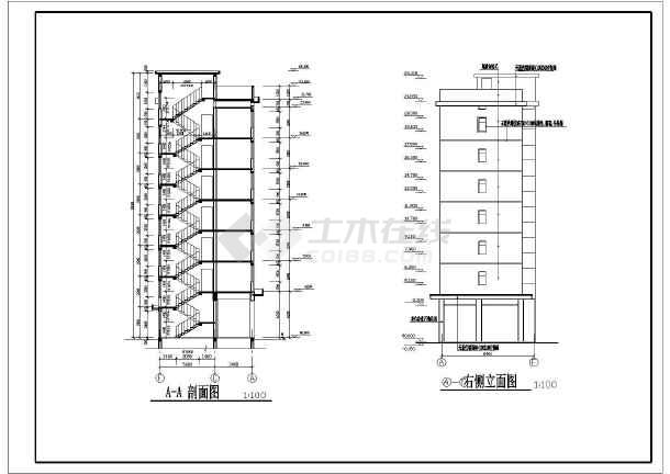 某地7层复式框架结构住宅建筑方案图