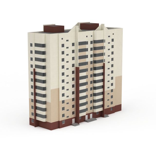 高层居民楼3d模型下载