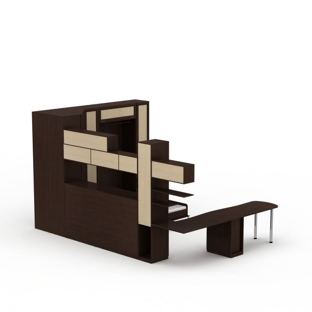 实木中式整体家具3d模型下载