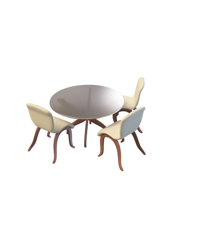 商务休闲桌椅3d模型下载_家具模型_土木在线