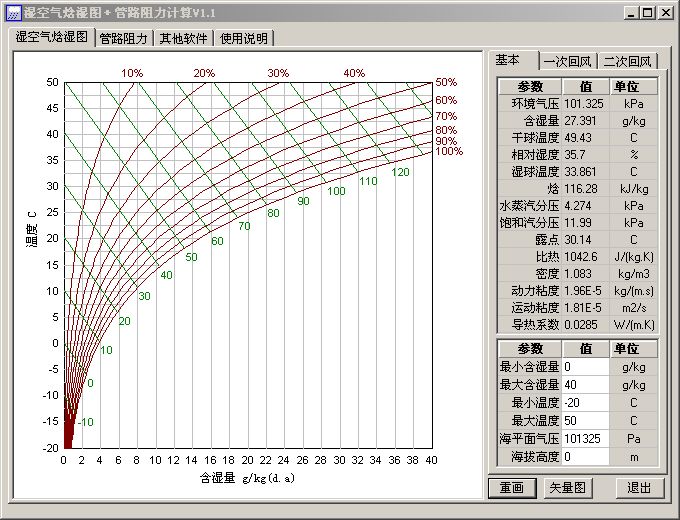 焓湿图查询计算软件