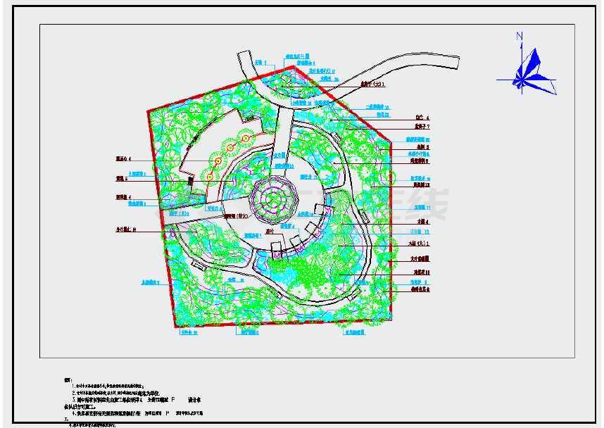 【浙江】某社区公园园林景观规划设计施工图