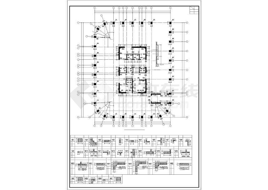 23层筒中筒结构公寓楼结构施工图