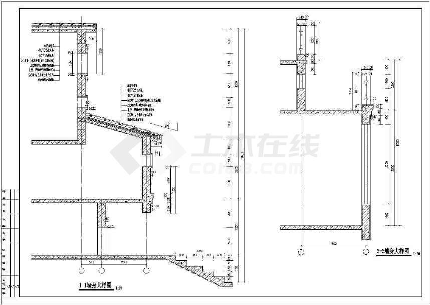 三层砖混结构单体别墅建筑设计施工图