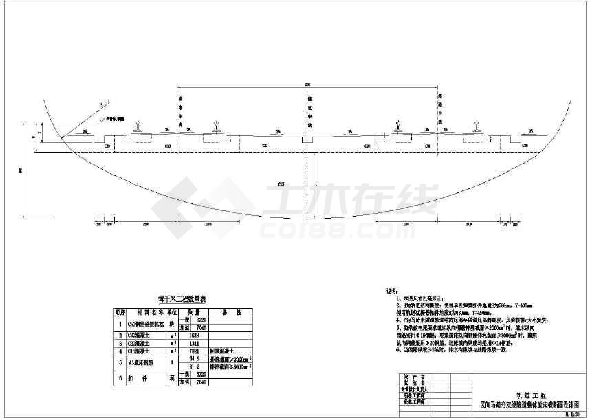 【广东】地铁区间隧道轨道工程图纸